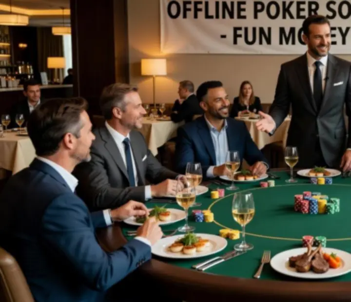 Professzionális host által vezetett, elegáns poker-est a vendégek számára